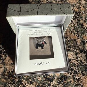 JCPenney Black and Red Scottie Dog Necklace